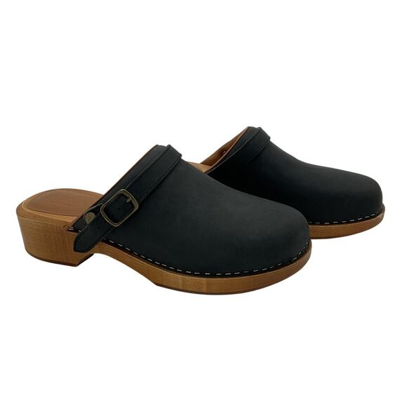 REVICE Shoes - Re/Done Classic Black Suede Clogs Size IT 40 / US 10